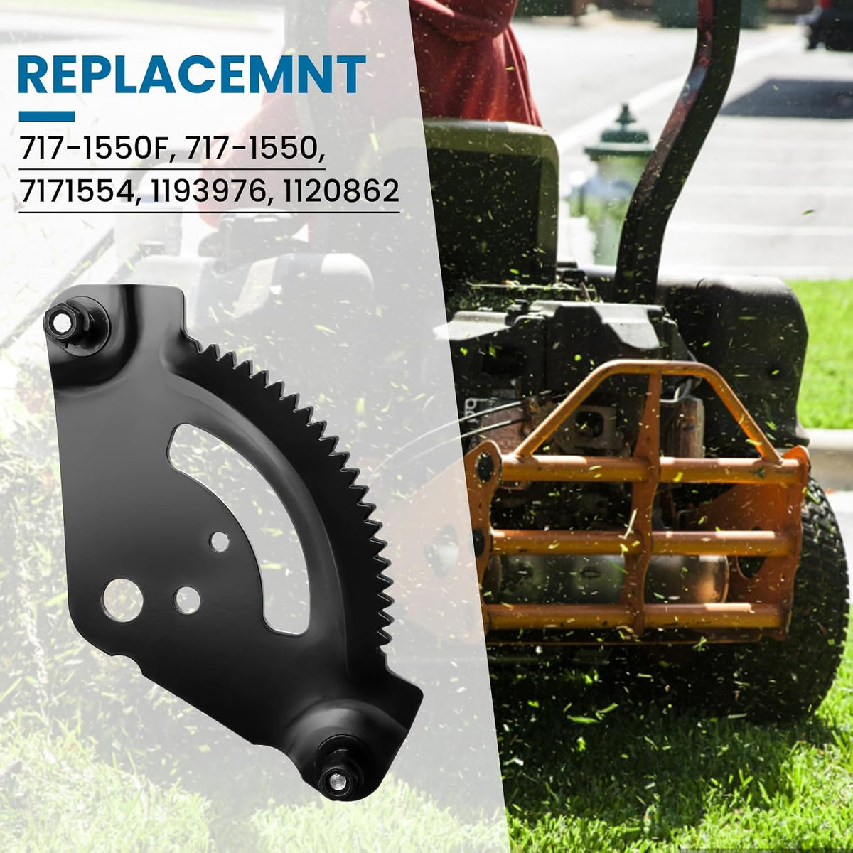 717-1550 Steering Gear Pinion Gear Compatible with MTD Bo lens Cub-Cad et LTX1045 LT1050 Lawn Mower, Steering Sector