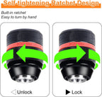 Keyless Drill Chuck for Milwaukee M18, 1/2-20UNF Mount 1.5-13mm Clamping Self-tighten Drill Chuck for Hand Drill Impact Driver