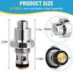 21-302L Low Lead Button Valve Assembly Compatible with all Krowne