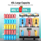 Commercial Slushy Machine, 45L Triple Tank Margarita Maker
