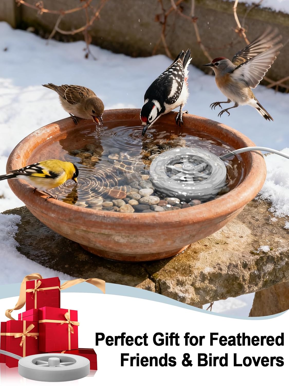 70W Bird Bath Heater for Outdoors in Winter