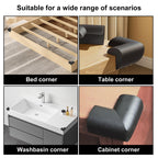 Bed Frame Corner Protector Black: 4 Pack Foam Rubber Bumpers for Bed Table Cabinet Corner Safe Impact Absorption (8