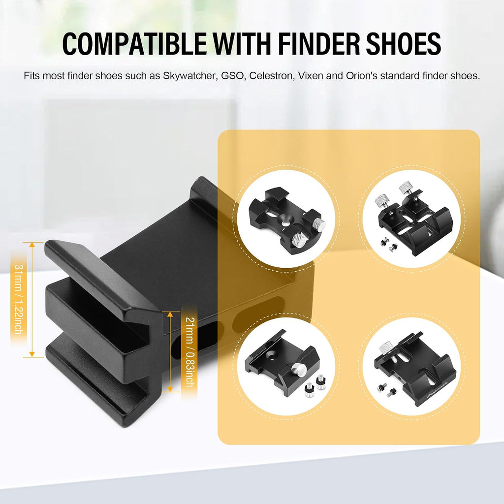 Dovetail Finder Bracket for Finderscope Telescope Reflex Sight | Metal Alumnium Telescope Accessories, Finder Scope
