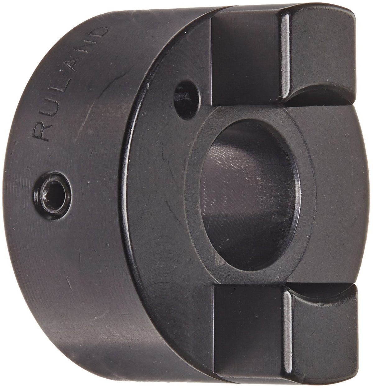 Ruland OST21-8-A Oldham Coupling Hub, Set Screw Style, Black Anodized Aluminum, .500" Bore, 1-5/16" OD, 1-7/8" Length
