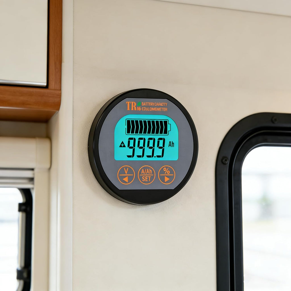AILI TR16 Shunt Battery Monitor, 8-120V up to 500A Voltage Current Meter, State of Charge Display up to 999AH