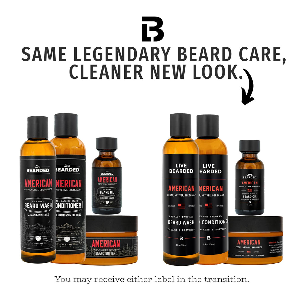 Complete Beard 4 Step Grooming Kit, American Scent