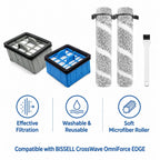 4329G Replacement Brush/Filter Kit Compatible with CrossWave OmniForce EDGE