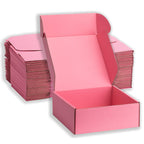 Pink Shipping Boxes 10x10x3 Inches, 20 Pack