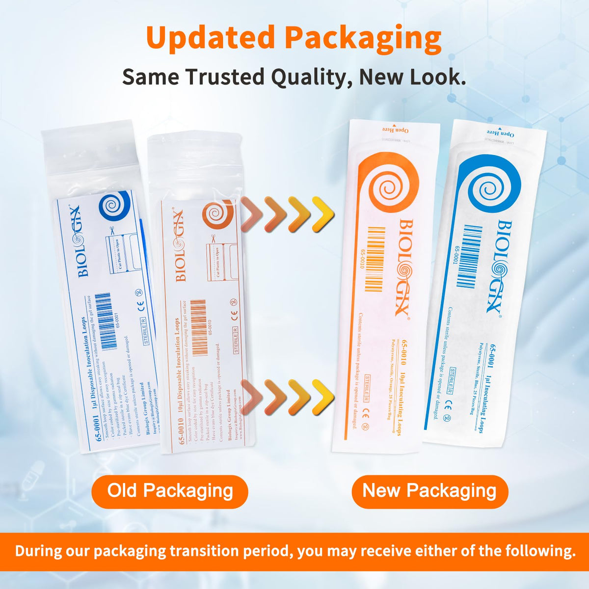 10ul Disposable Inoculating Loop, Plastic, 25/Bag, 1000PCS Total