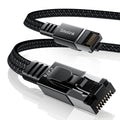 Cat 8 Ethernet Cable, 50ft 40Gbps 2000MHz RJ45 LAN Cable | Nylon Braided High Speed Internet Cable, Heavy Duty