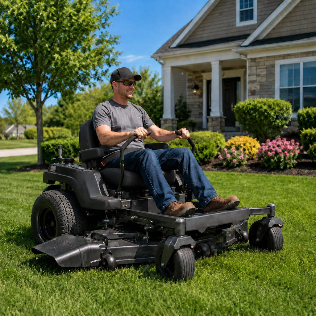 Universal Tractor Seat with Storage Bag, Lawn Mower & Forklift Seat | Comfortable Cushion, Durable Construction and