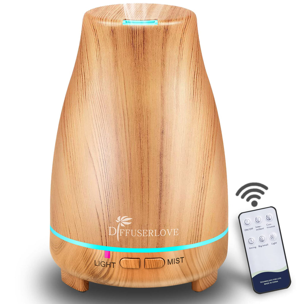 Essential Oil Diffusers 200ML Diffuser Remote Control Aromatherapy Diffuser with 7 Color Lights, Auto Shut-Off for