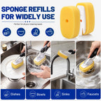 Sponge Brush Refills for OXO Dish Brush 6 Pack Soap Dispensing Dish Refills