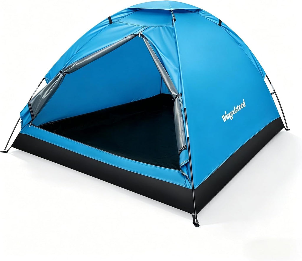 1-2 Person Camping Tent, Easy Manual Setup Dome Tent, Waterproof Windproof Lightweight Backpacking Tent with