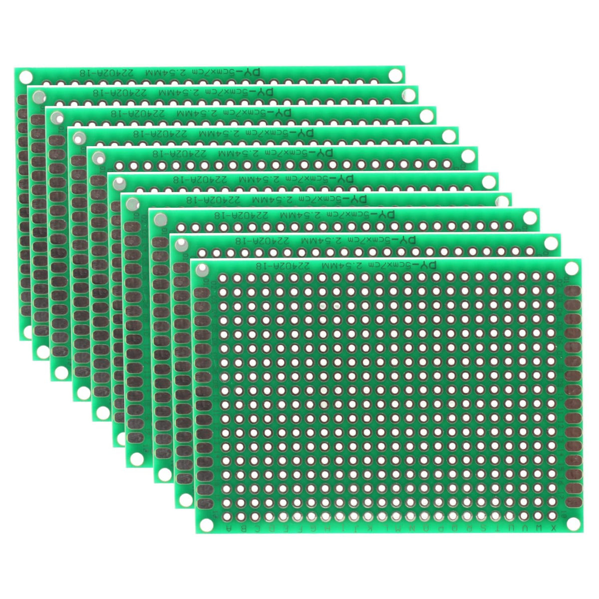10 Pcs 5x7CM FR4 Double Side Prototype PCB Tinned Universal Breadboard 5x7 cm 50mmx70mm