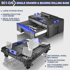 5 Tier Stackable Tool Box with Wheels, Rolling Tool Box Organizer