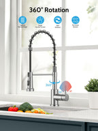 Kitchen Faucet with Pull Down Sprayer, Pot Filler Faucets