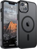 Magnetic for iPhone 14 Case & iPhone 13 Case (Compatible with MagSafe)(Military Grade Drop Protection) Translucent