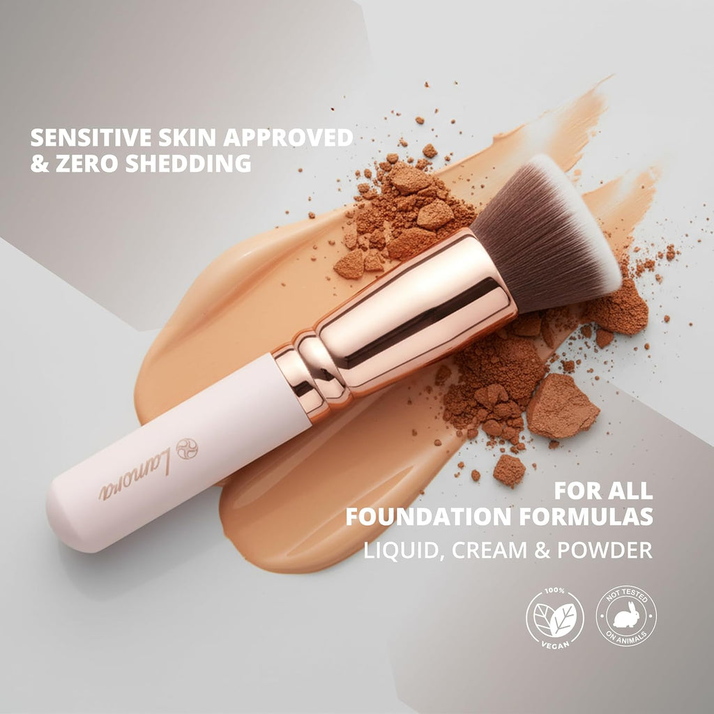 Flat Top Kabuki Foundation Brush - Liquid Cream Powder Face Brush