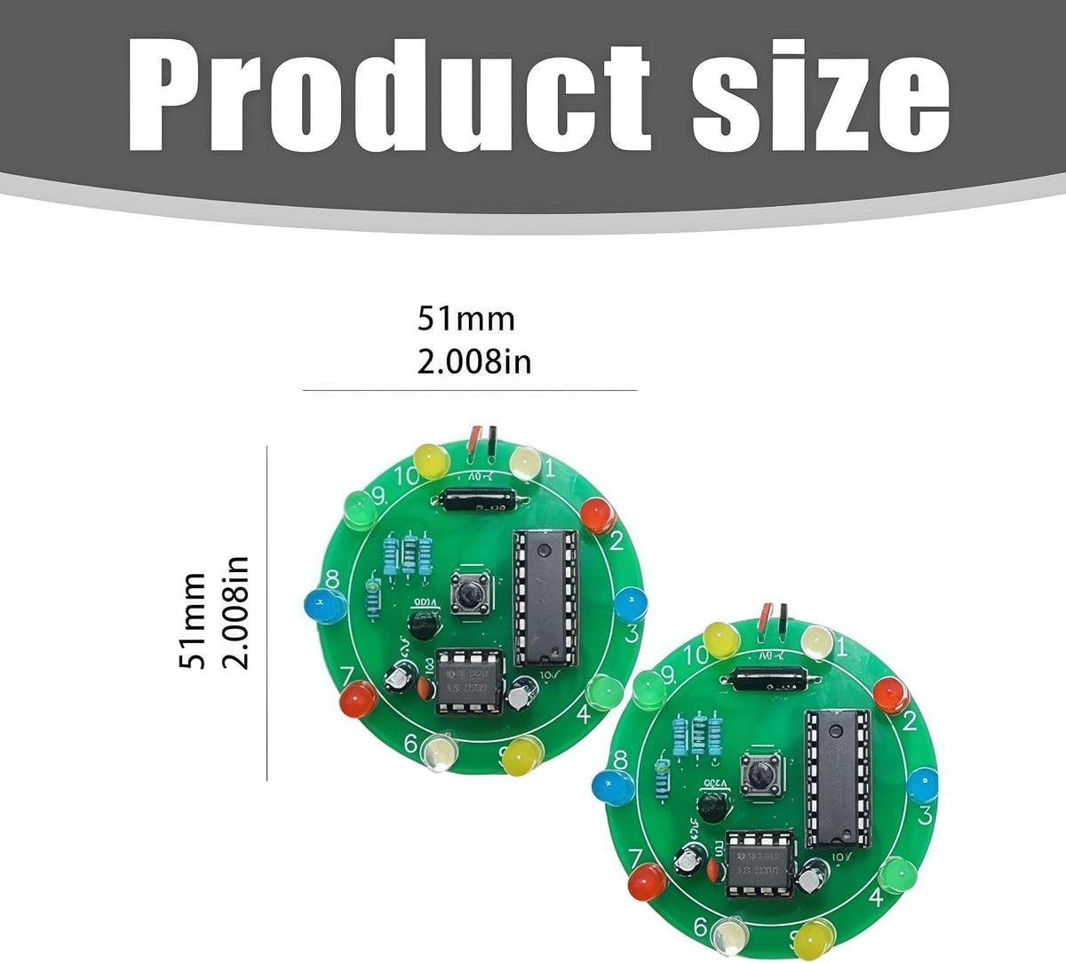 2PCS LED Circuit Soldering Kit CD4017 NE555