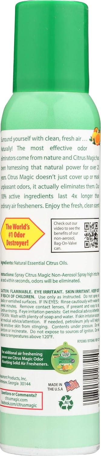 Natural Air Freshener Spray, Fresh Citrus, 3 Ounce