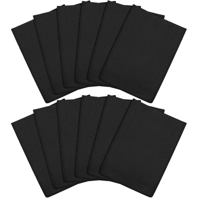 12 Pack Korean Exfoliating Mitts, Body Scrub, 8 x 5.5 in, Black