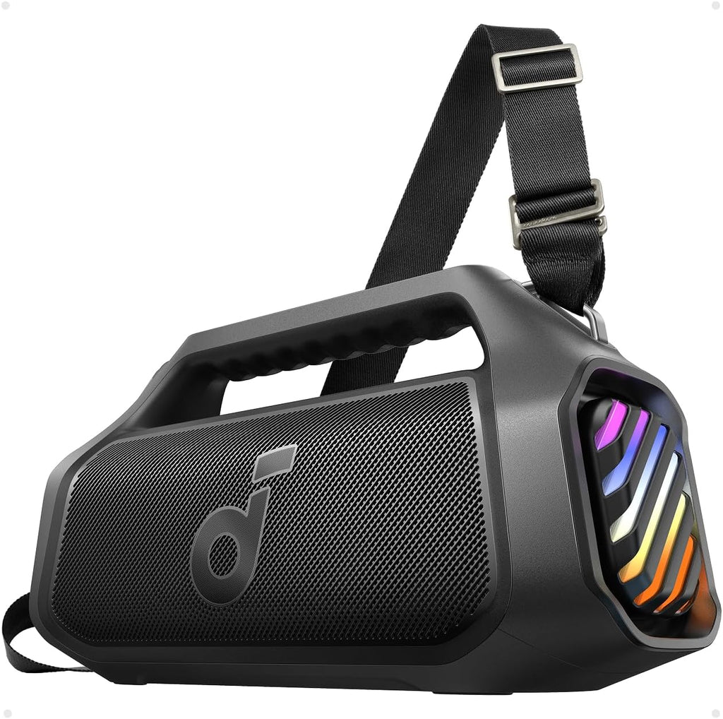 Boom 2 Plus Portable Speaker By Anker, 140W, 2+2 Channel, BassUp 2.0, 20H Playtime, Fast Charge, IPX7 Waterproof, RGB