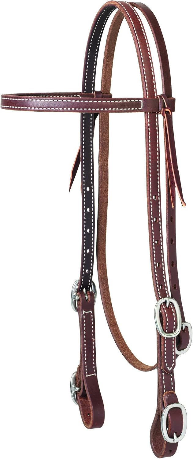 Working Tack Browband Horse Headstall, Adjustable Fit