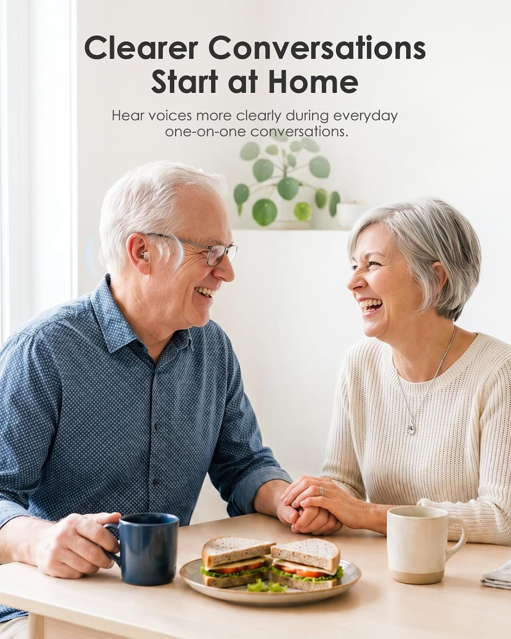Hearing Aids for Seniors with Noise Reduction, Rechargeable In-Ear