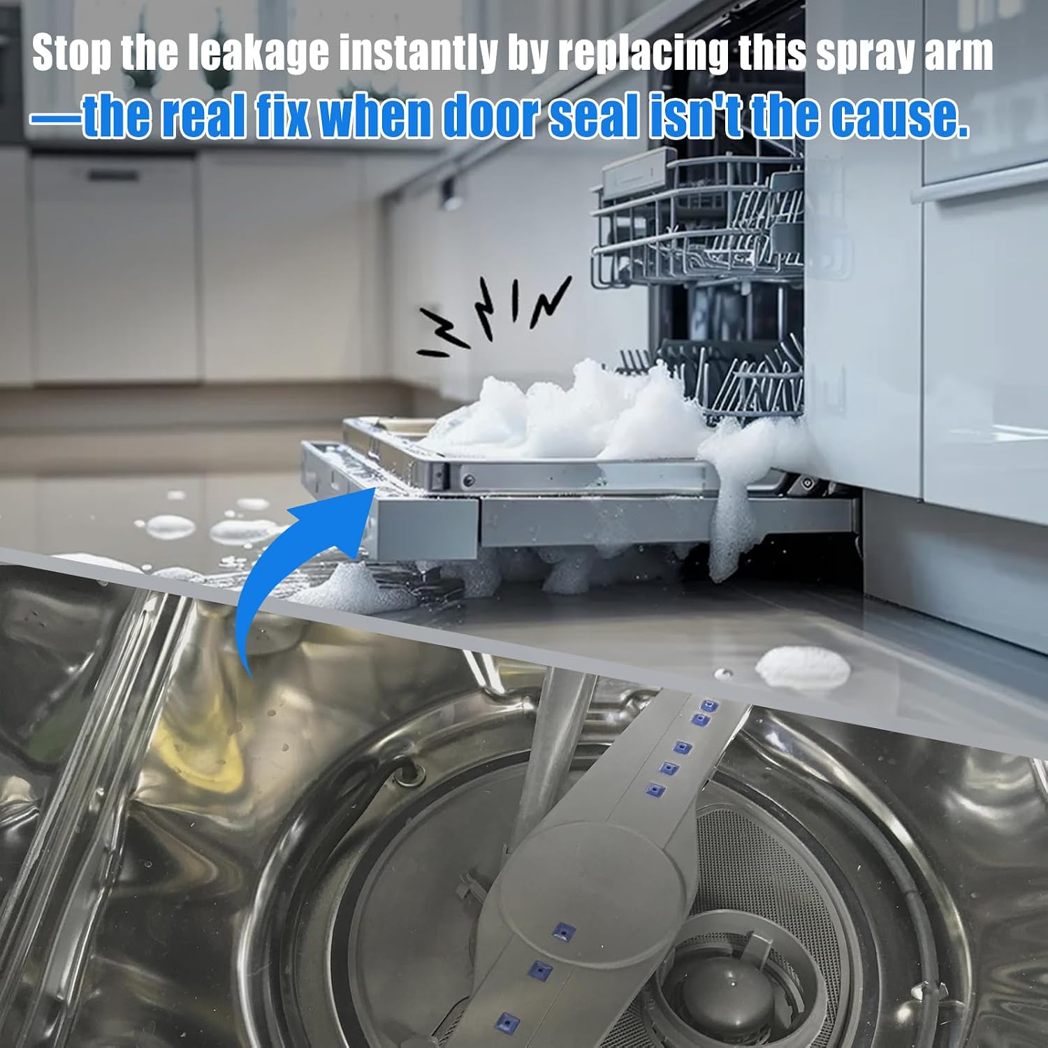 Anti-leaking W10837249 Dishwasher Lower Spray Arm for Whirlpool Dishwasher | Dishwasher Lower Wash Arm Fits for