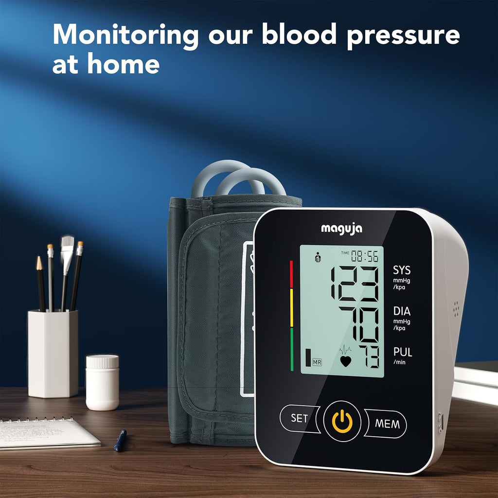 Upper Arm Blood Pressure Monitor Auto Digital for Home Use(Black) | Blood Pressure Machine,One-Button Design BP