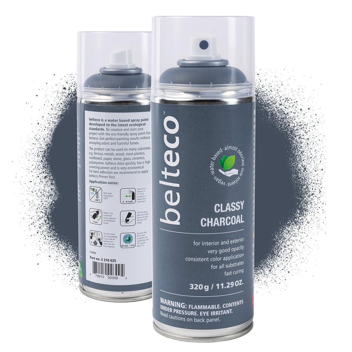 Classy Charcoal Spray Paint | Water-based Light Black Spray Paint