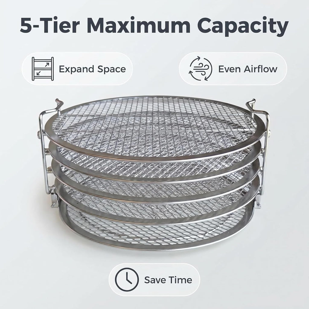 Dehydrator Rack Stainless Steel Stand Accessories Compatible with Ninja Foodi Pressure Cooker and Air Fryer 6.5 and 8