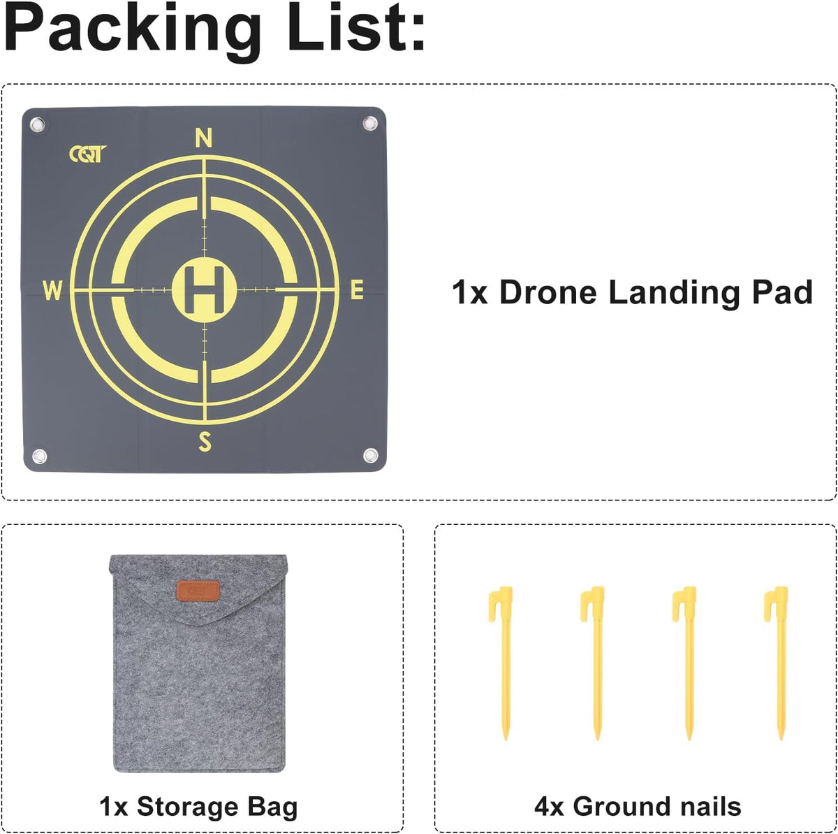 Drone Landing Pad Universal Waterproof Weighted Portable Fast-Foldable Helipad Launch for DJI Avata 360 Mavic 3 4