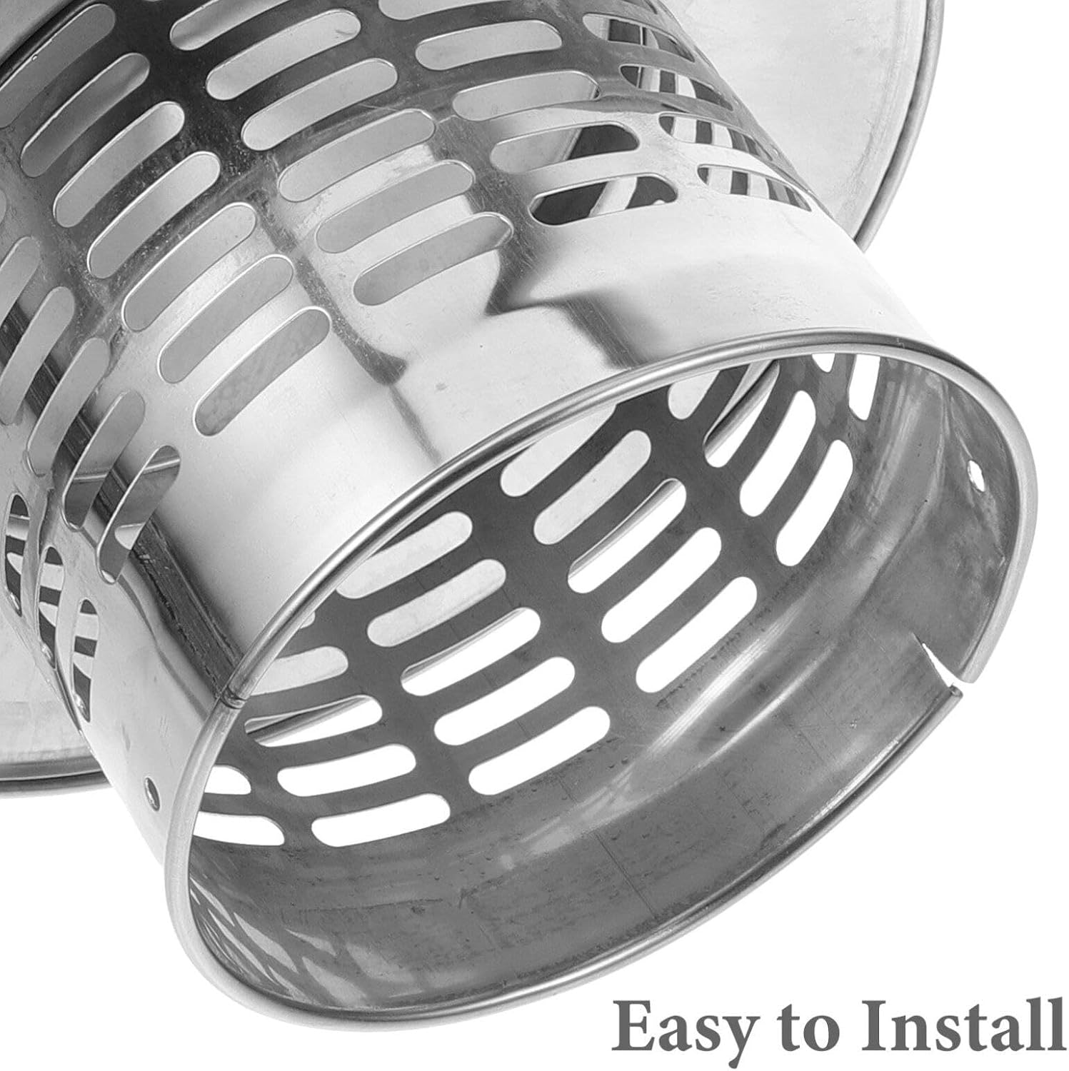 Chimney Caps, 7inch Roof Vent Round Chimney Caps Tapered Top with Screen for All Weather Conditions Top Exhaust