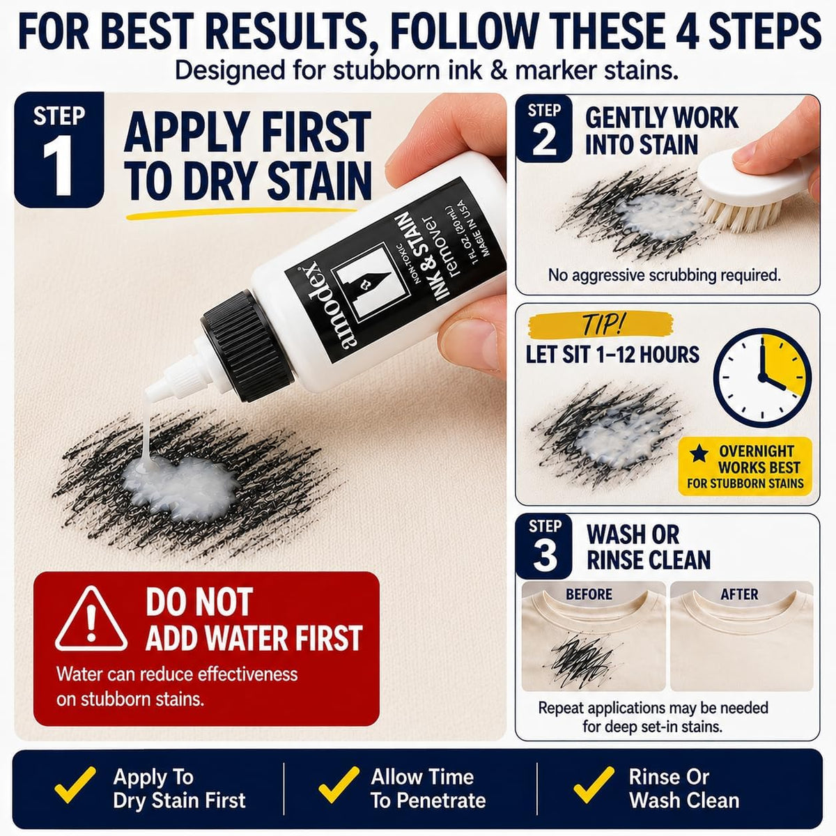 Ink & Stain Remover 1oz Bottle