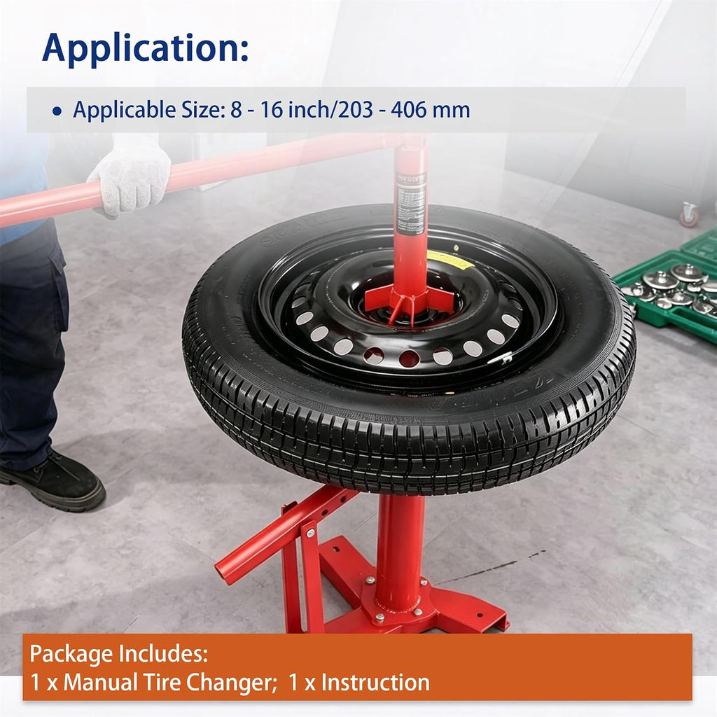 Portable Hand Tool Tire Bead Breaker Manual Tire Changer for 8 Inch - 16 Inch for Car Truck Trailer Tire Mounting Tool