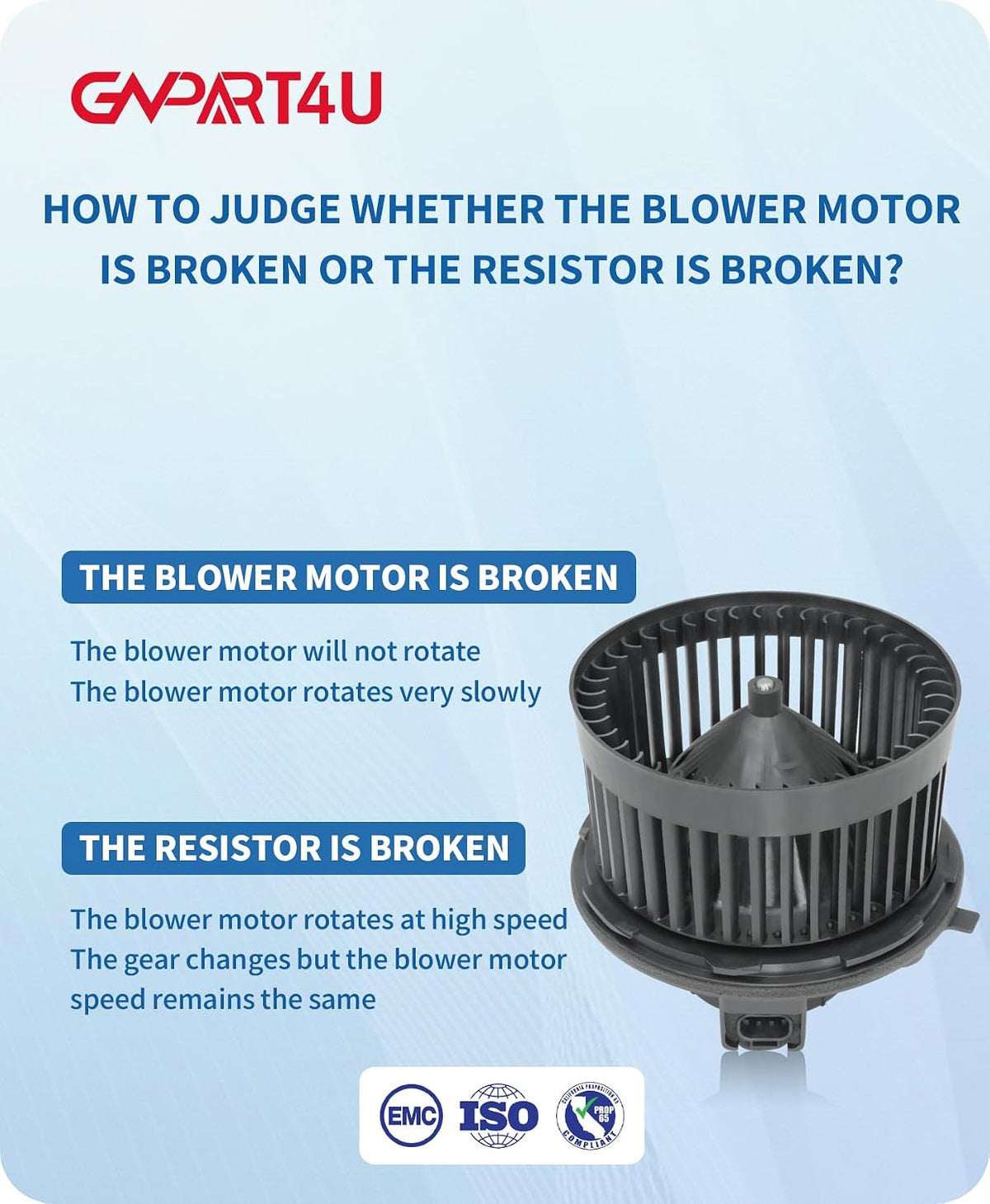 Front Blower Motor for 2000-2006 Chevy Tahoe Silverado Avalanche