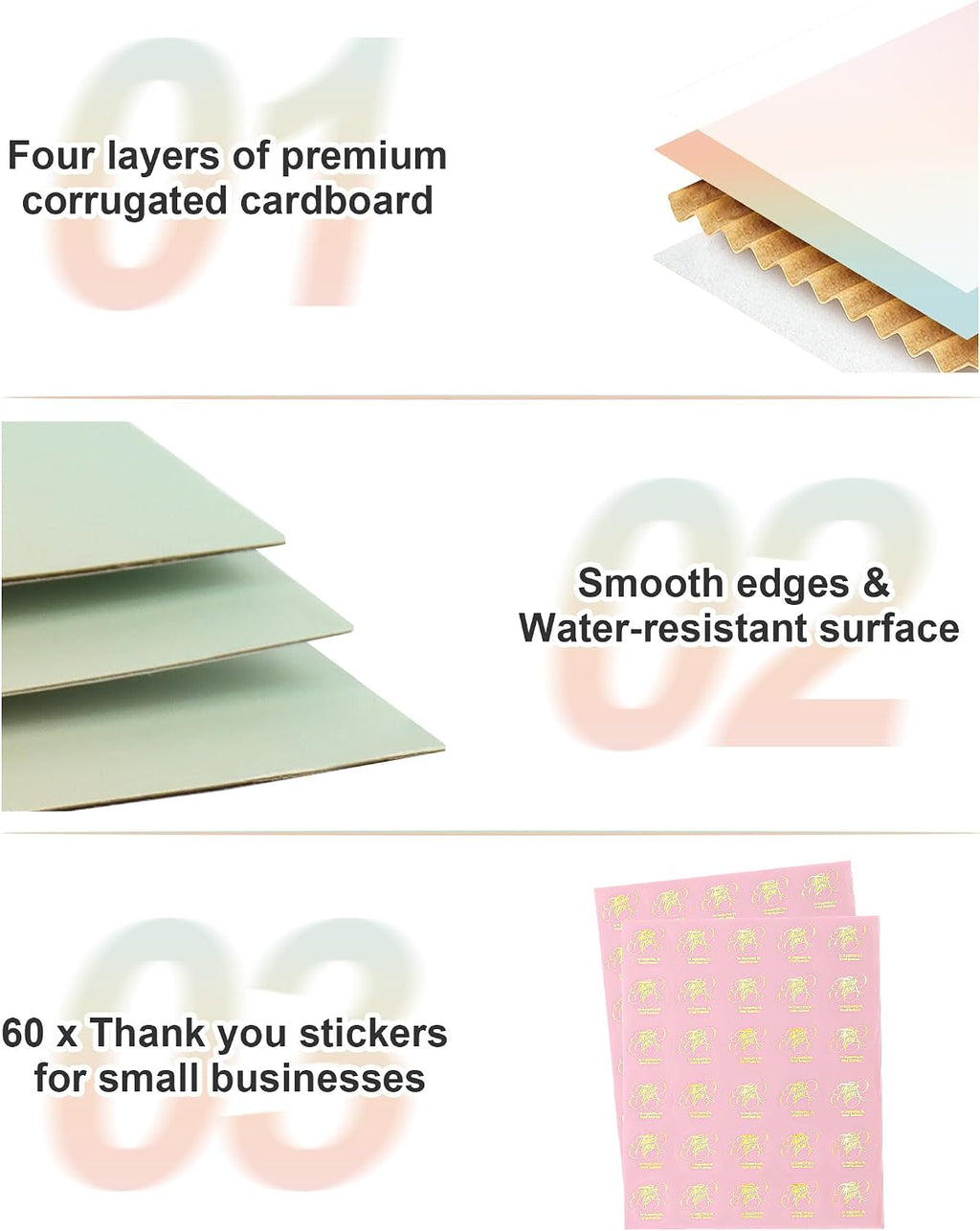 7x5x2 Inch Small Shipping Boxes, Pack of 50 Colored Cardboard Boxes, Cute Mailing Packaging Box for Gift
