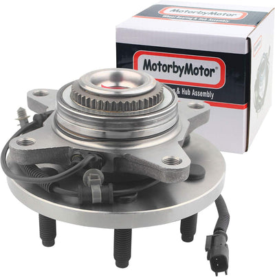 MotorbyMotor 515142 Front Wheel Bearing Hub Assembly 4WD with 6 Lugs fits for Ford F-150, Expedition, Lincoln Navigator 2011-2014 Low-Runout OE Replacement Hub Bearing w/ABS
