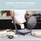 Tortilla Press – 10 Inch Cast Iron Quesadilla Maker – Heavy Duty Empanada Maker Press – Cast Iron Tortilla Maker for