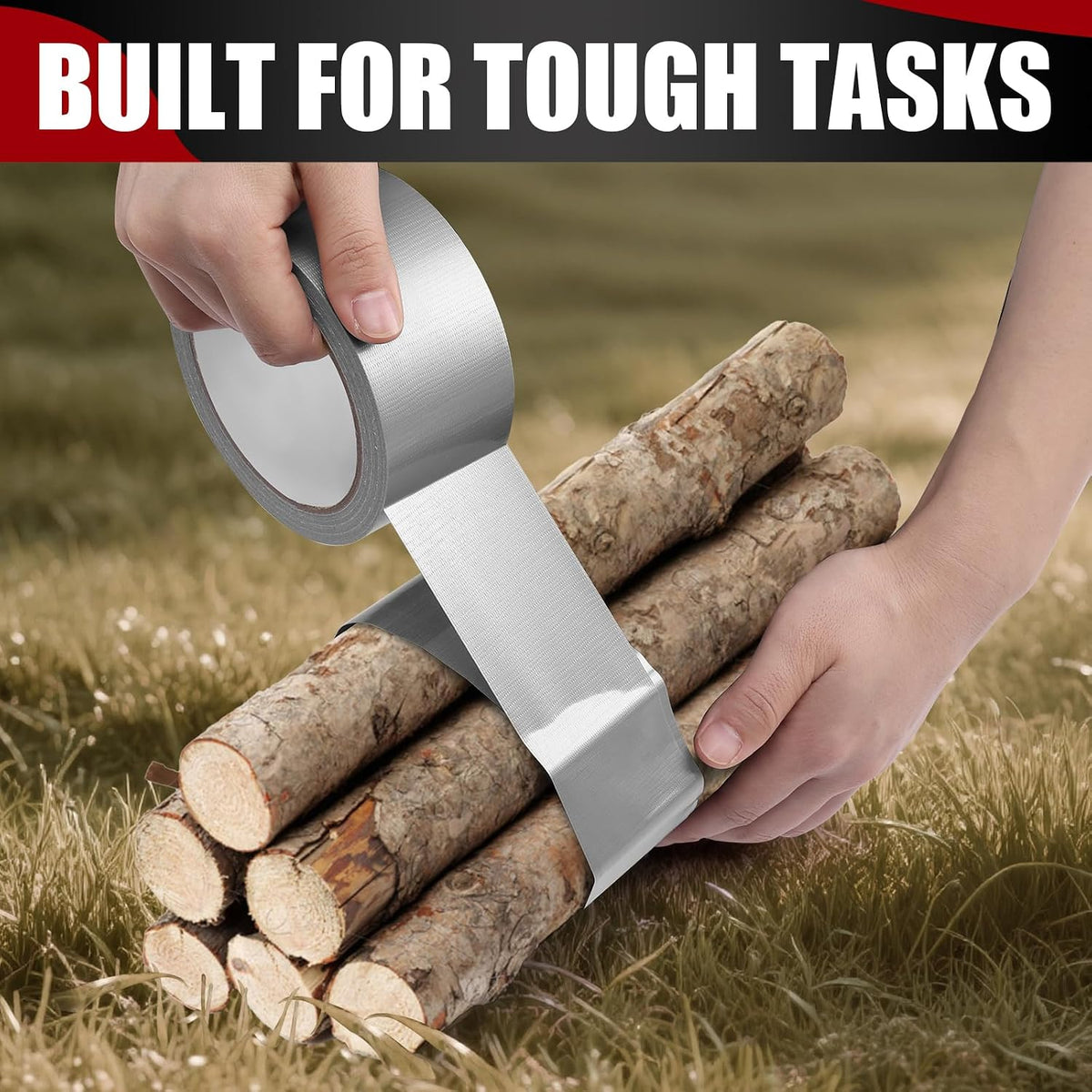 2 Pack Heavy Duty Duct Tape, 2 Inch x 40 Yards Total