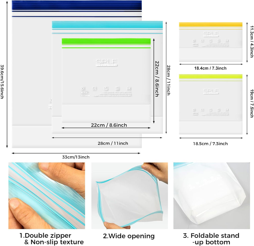 20 Pack Reusable Sandwich Bags Dishwasher Microwave Safe