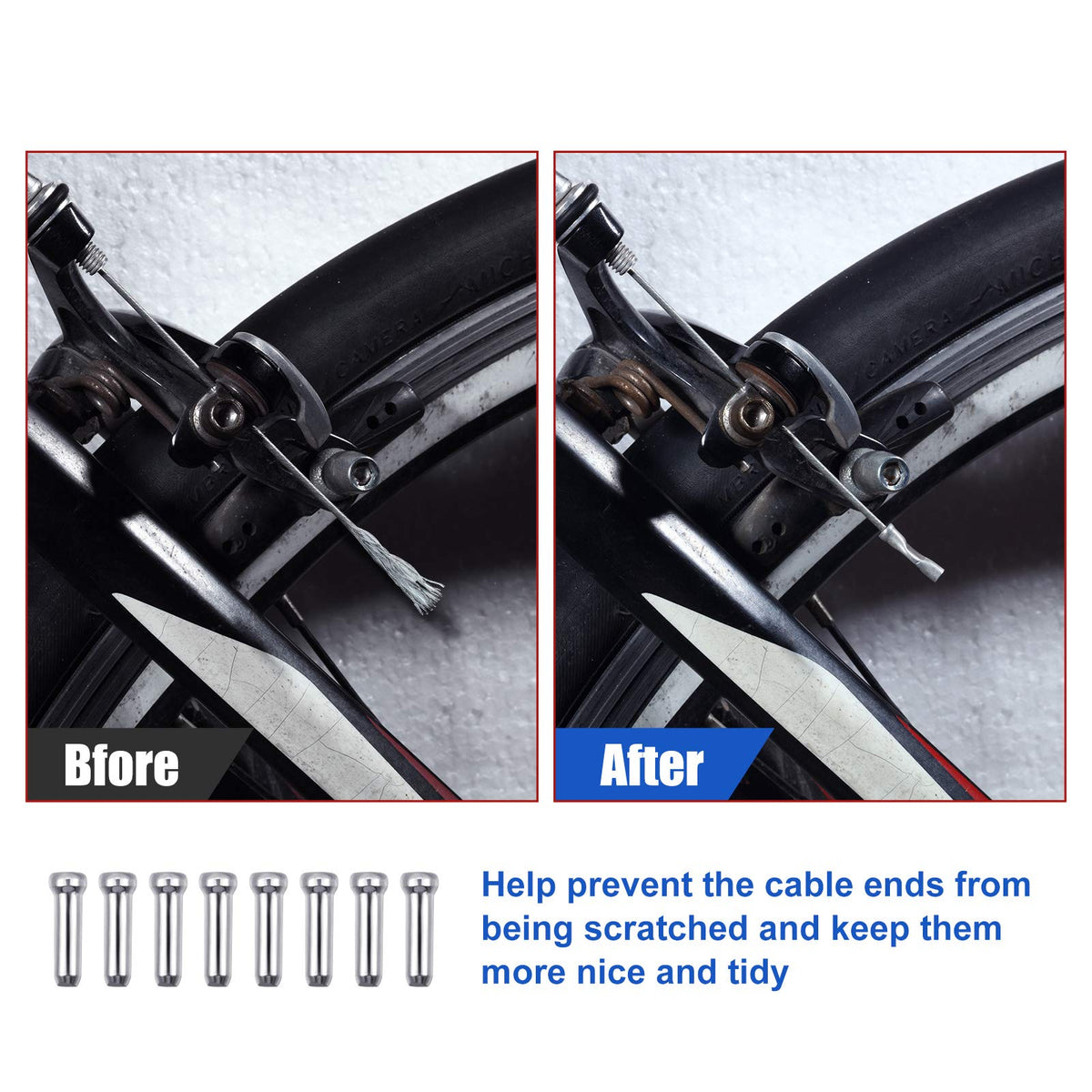 Universal Bike Brake Cable Kit Bicycle Cable Housing Set, Blue