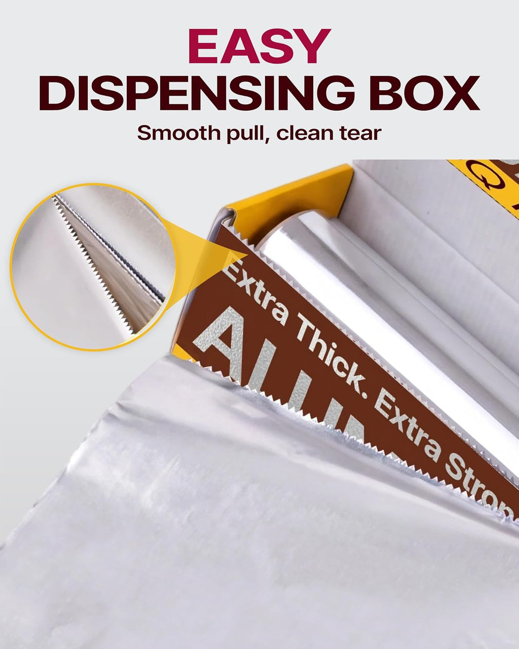 Heavy Duty Aluminum Foil, 25 Micron, 12 in x 150 ft, 150sqft, 2Pack
