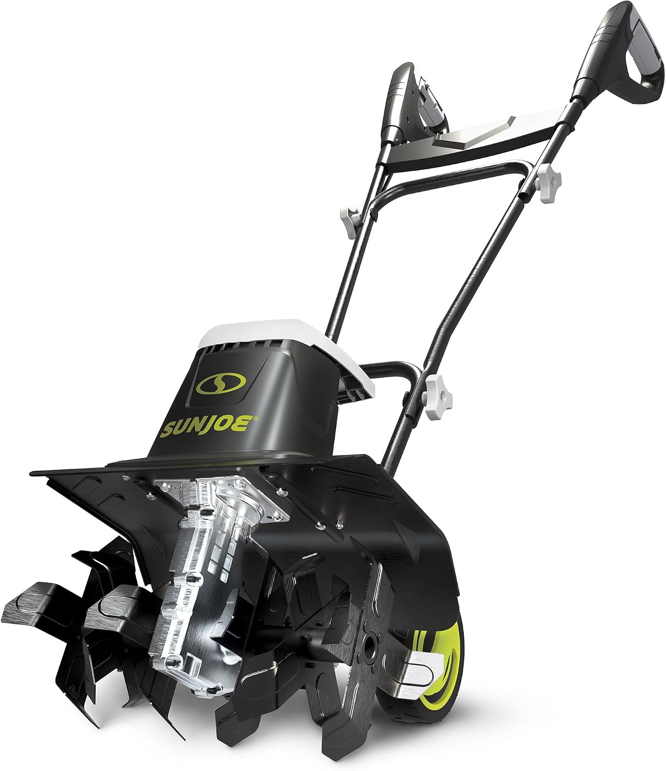 Corded Electric Garden Tiller & Cultivator with Steel Tines, 16", 13.5-Amp Motor - Heavy-Duty Tilling Machine for