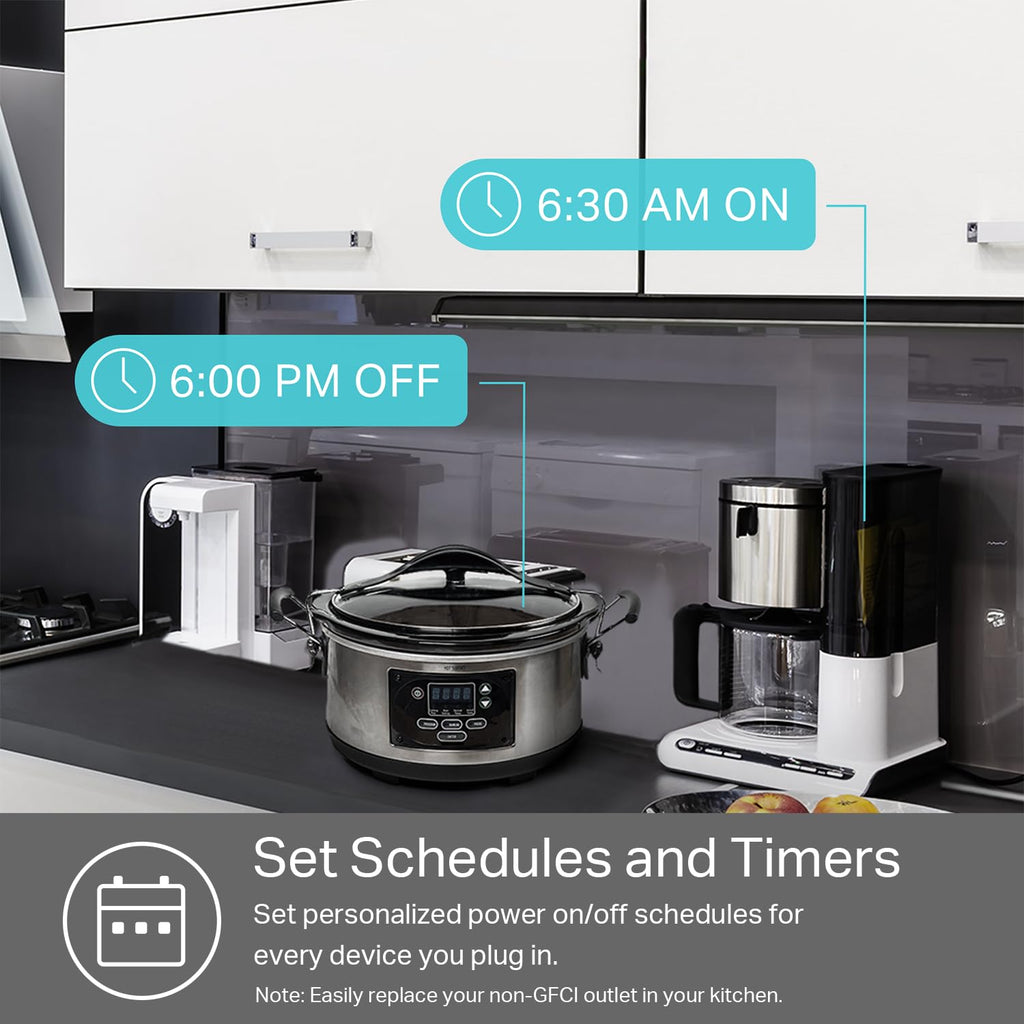 Plug KP200, In-Wall Smart Home Wi-Fi Outlet Works with Alexa, Google Home, No Hub Required, Remote Control, ETL