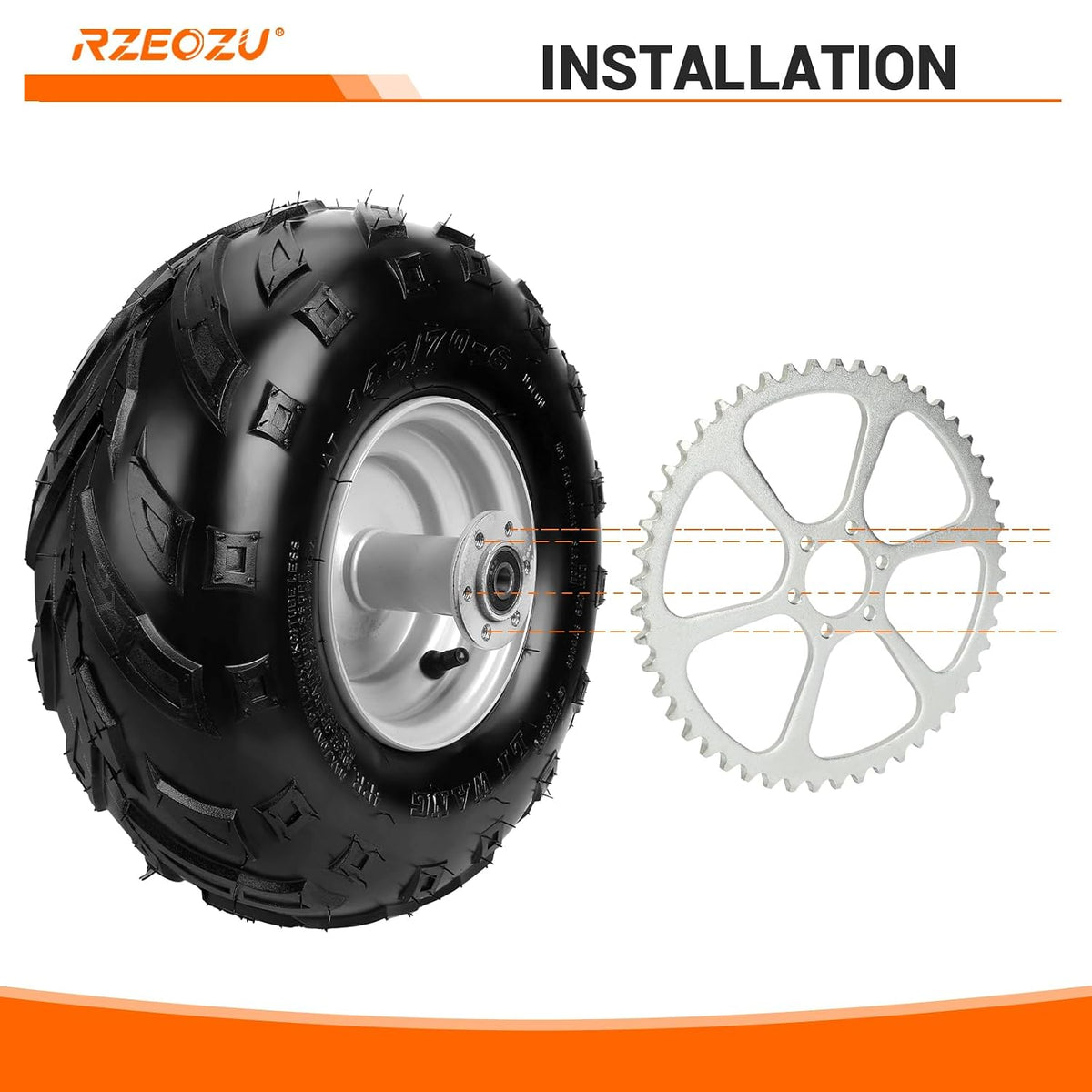50 Tooth Rear Sprocket 420 Chain Compatible with #40 41 420 Chain