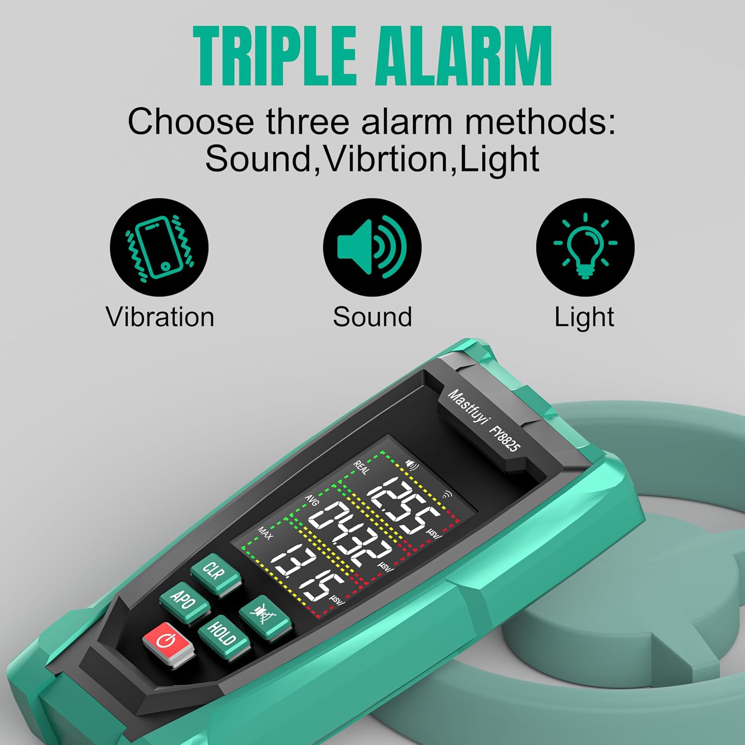 Nuclear Radiation Detector Geiger Counter Real-Time Beta Gamma X-ray | Portable Rechargeable Radiation