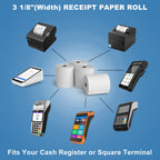 3 1/8" x 230ft Thermal Receipt Paper Cash Register Paper 20 Rolls